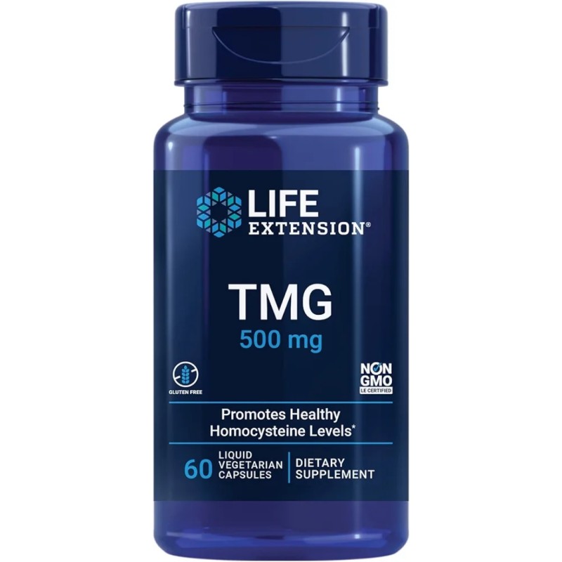 کپسول بهبود عملکرد لایف اکستنشن  LIFE EXTENSION TMG Trimethylglycine 500mg (60 عددی)