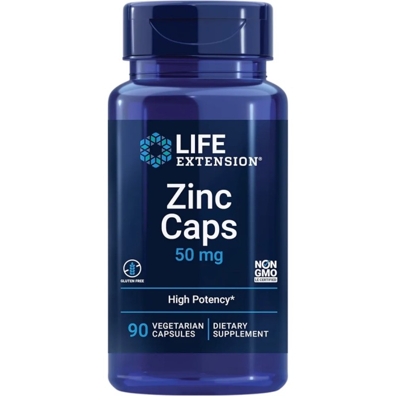 کپسول زینک سیترات و مونومتیونین لایف اکستنشن LIFE EXTENSION Zinc Citrate & Monomethionine 50mg (90 عددی)