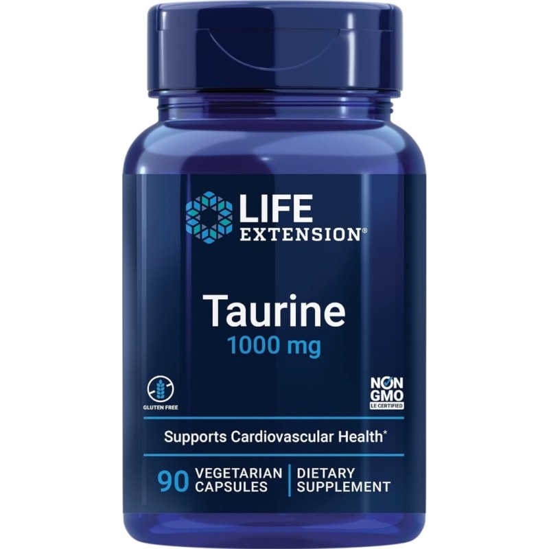 کپسول کاهش قند و کلسترول ال-تائورین لایف اکستنشن LIFE EXTENSION L-Taurine 1000mg (90 عددی)