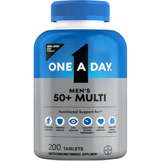 مولتی ویتامین آقایان بالای 50 سال بایر Bayer One Day Multi Vitamin For Men's (200 عددی)