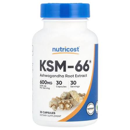 کپسول عصاره آشواگاندا نوتریکاست Nutricost Ashwagandha KSM-66 600mg (30 عددی)