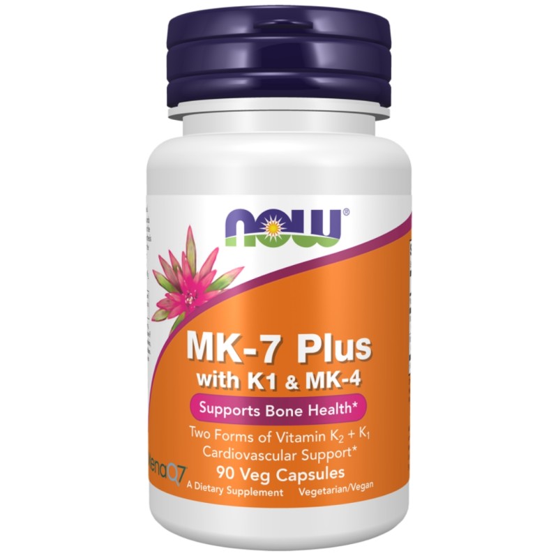 کپسول گیاهی ویتامین کا2 و کا1 پلاس ناو فودز NOW Foods MK-7 Plus with K1 & MK-4 (90 عددی)