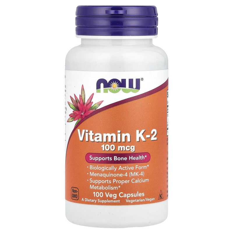 کپسول گیاهی ویتامین کا 2 ناو فودز NOW Foods K2 100mcg (100 عددی)