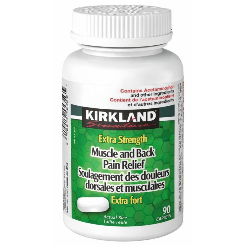 قرص تسکین دهنده کمردرد و دردهای عضلانی کرکلند Kirkland Extra Strength Muscle Back Pain Relief (90 عددی)