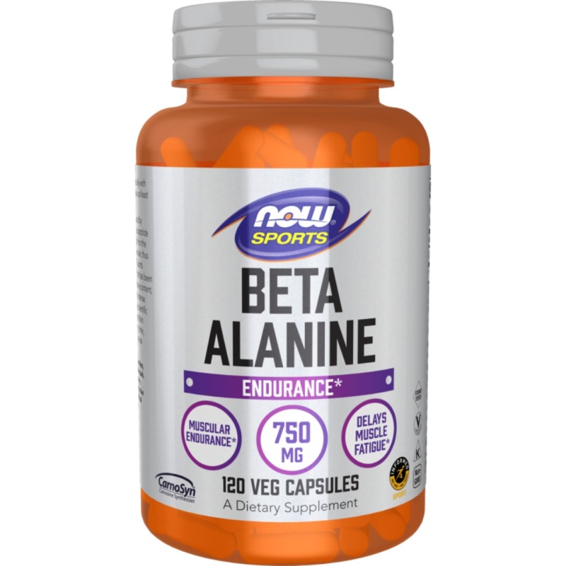 کپسول تقویت عضلات بتا آلانین ناو اسپرت NOW Sports Beta-Alanine 750mg (120 عددی)