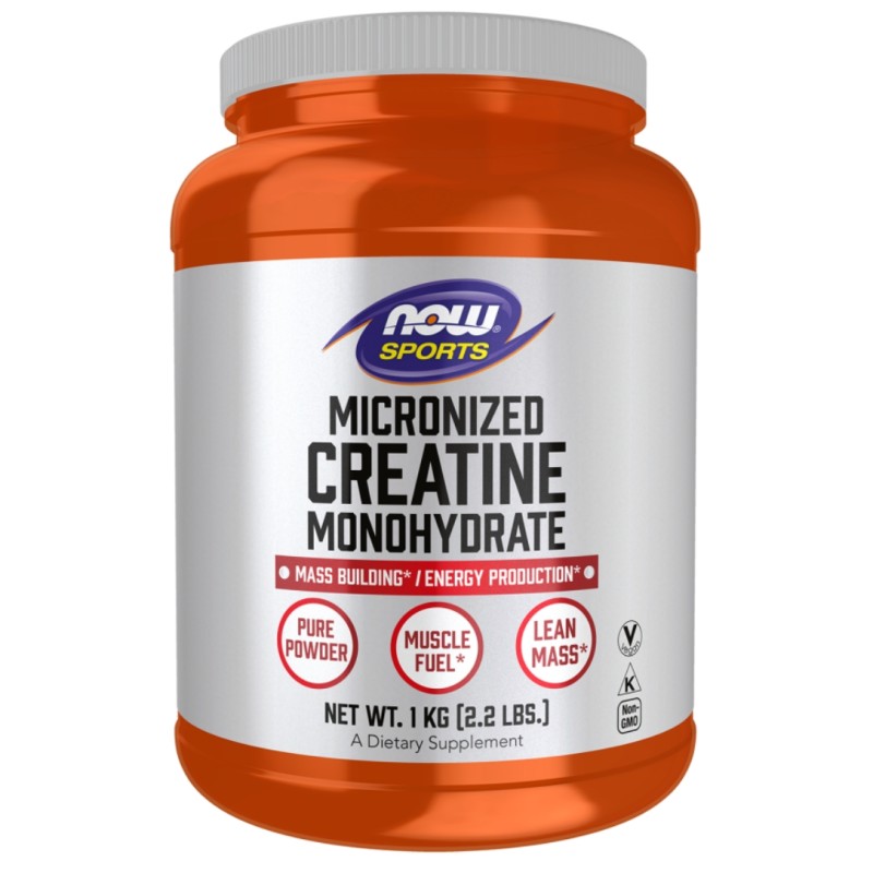 پودر کراتین مونوهیدرات ماکرونایزد ناو اسپرت NOW Sports Creatine Monohydrate Micronized Powder 4200mg (1000 گرم)