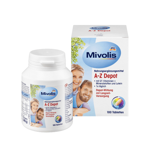 قرص مولتی ویتامین میولیس Mivolis A-Z Depot (100 عددی)