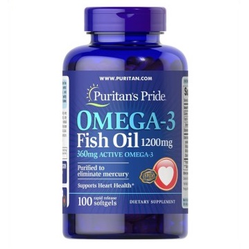 قرص امگا 3 - Fish Oil 1200mg پوریتان پراید (100 عددی)