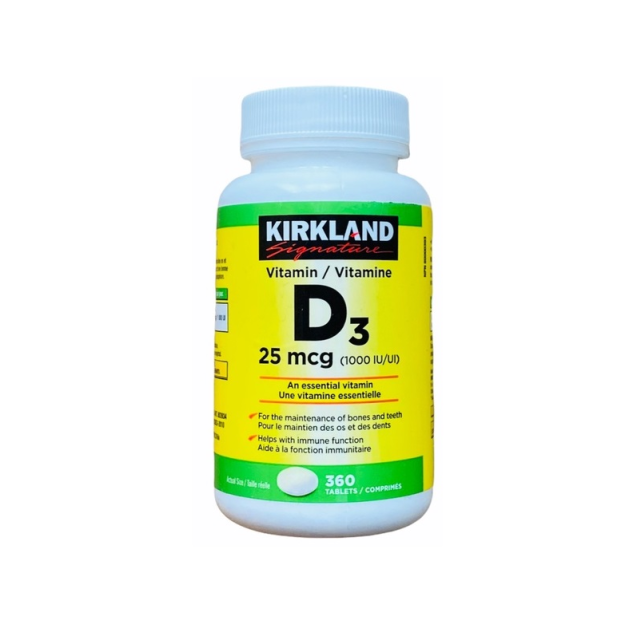قرص ویتامین D3 کرکلند (360 عددی)