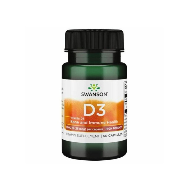قرص ویتامین D3 سوانسن 25mcg (60 عددی)