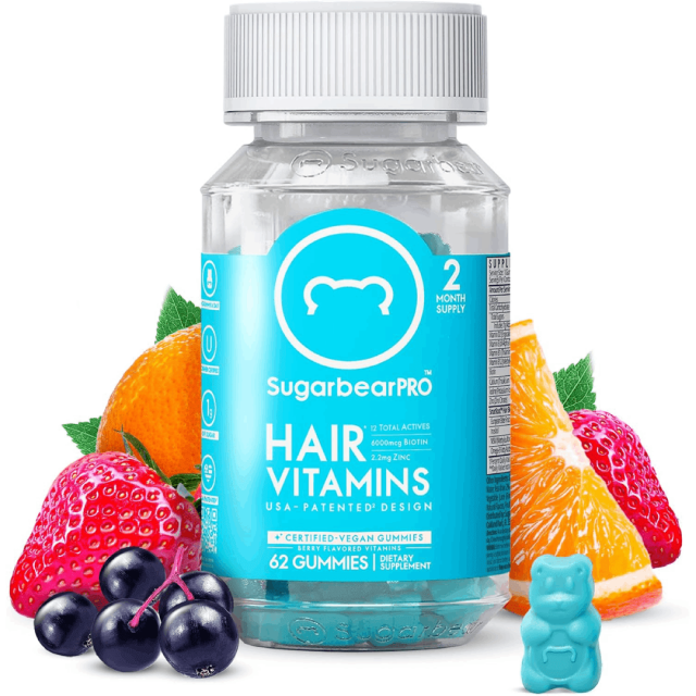 پاستیل تقویت مو شوگر بیر هیر نسخه Sugar Bear Hair Vitamin PRO (62 عددی)