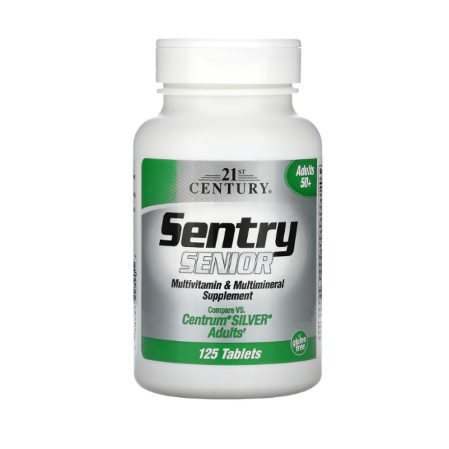 قرص مولتی ویتامین بالای 50 سال قرن 21 (125 عددی)