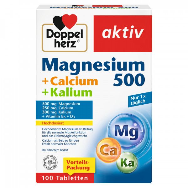 قرص منیزیم کلسیم D3 اکتیو Aktiv 500mg (100 عددی)