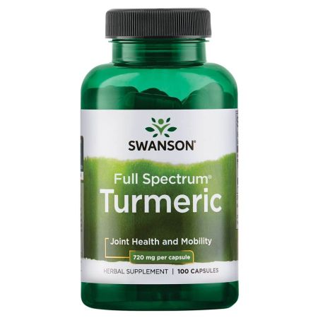 کپسول زردچوبه با طیف کامل Swanson Full Spectrum Turmeric 720mg سوانسون (100 عددی)