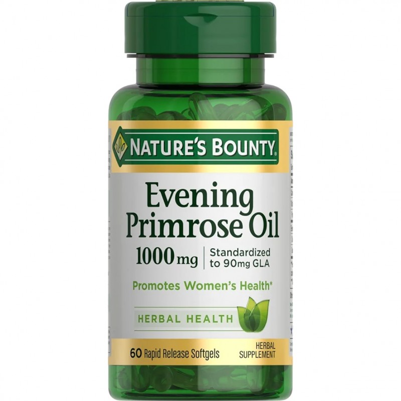 قرص روغن گل مغربی Nature's Bounty Evening Primrose Oil 1000mg نیچرز بونتی (60 عددی)