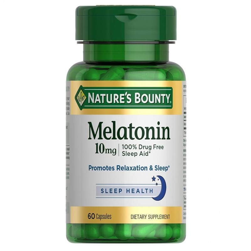 کپسول ملاتونین Nature's Bounty Melatonin 10mg نیچرز بونتی (60 عددی)