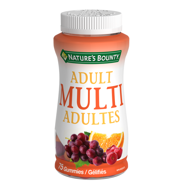 پاستیل مولتی ویتامین بزرگسال Adult نیچرز بونتی (75 عددی)