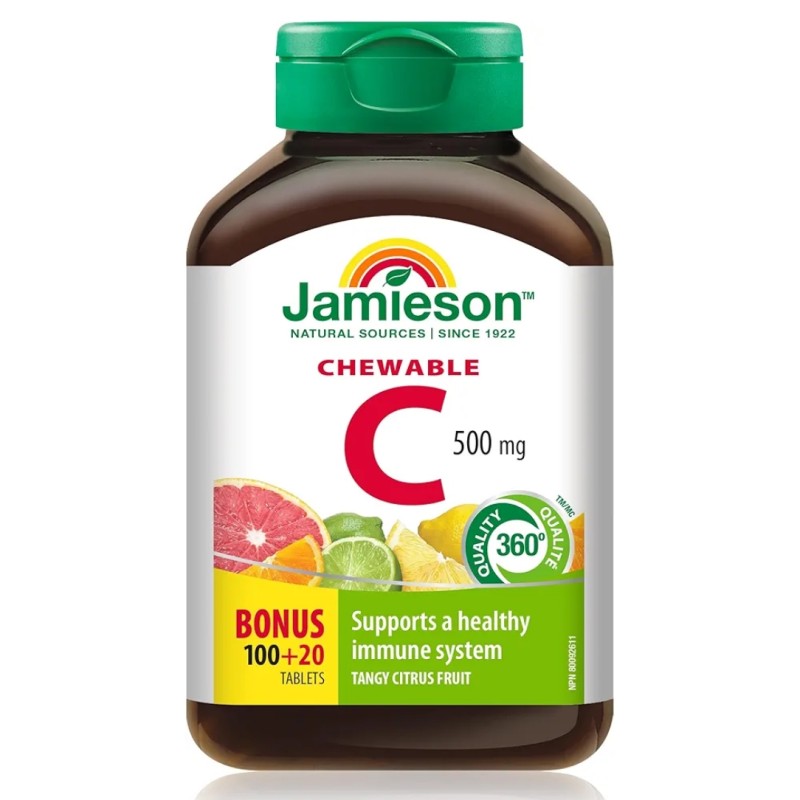 قرص جویدنی Jamieson C 500mg جیمیسون (120 عددی)