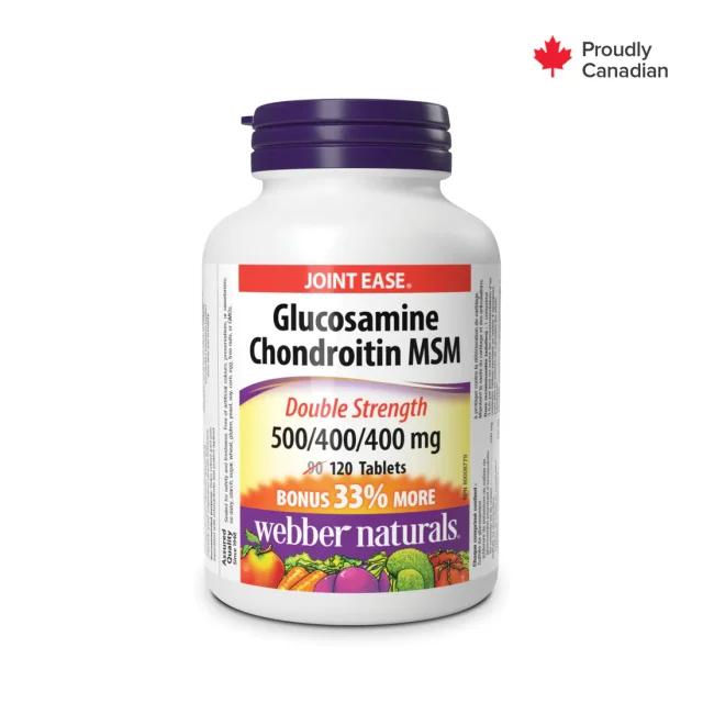 قرص تقویتی مفاصل گلوکوزامین سولفات Webber Naturals Glucosamine Chondroitin MSM وبر نچرالز (120 عددی)