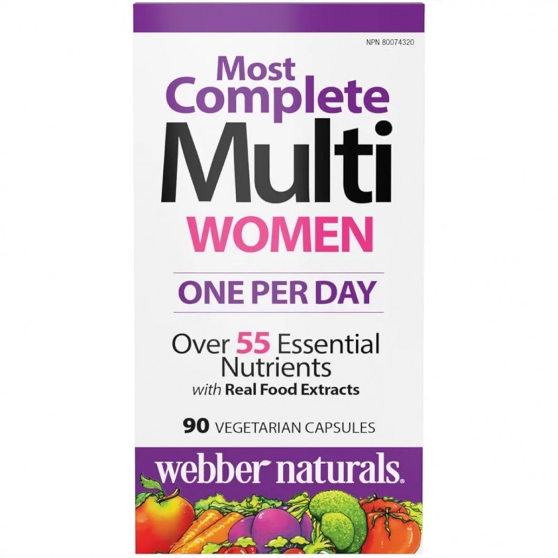 قرص مولتی ویتامین Webber Naturals Women’s Most Complete Multi Vitamin وبر نچرالز (90 عددی)