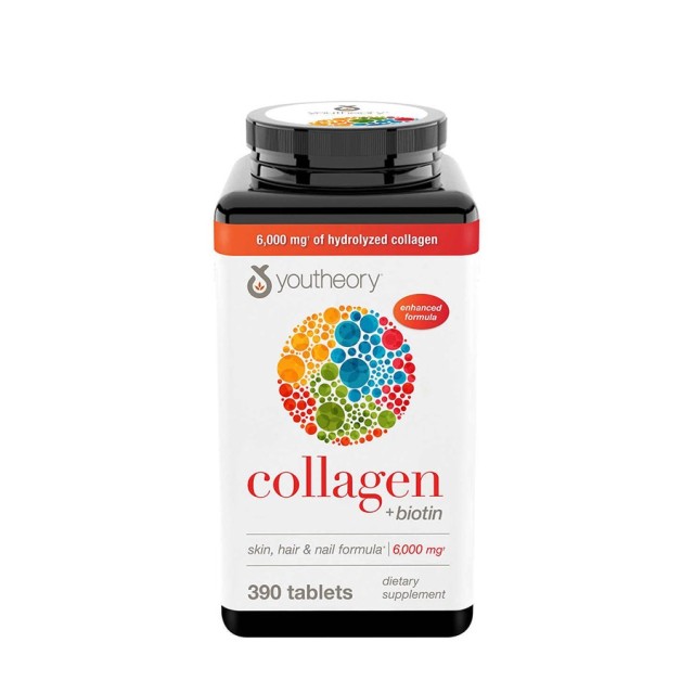 کلاژن هیدرولیز شده 6.000mg همراه با بیوتین Youtheory یوتئوری