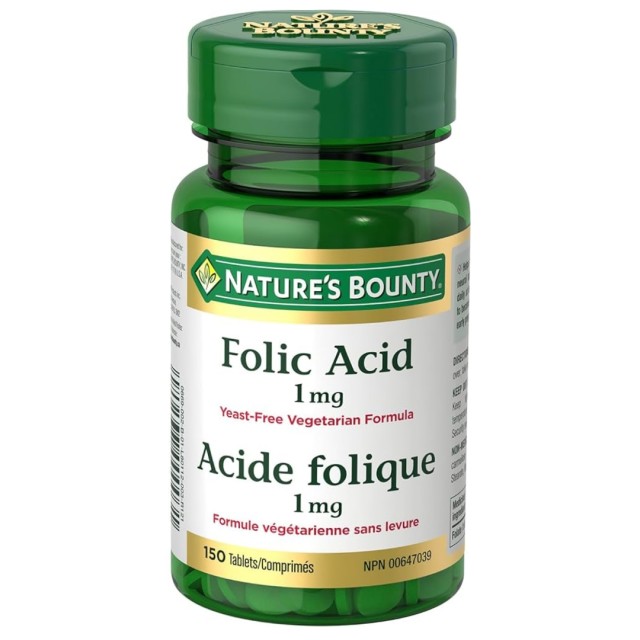 قرص فولیک اسید Folic Acid 1mg نیچرز بونتی (150 عددی)