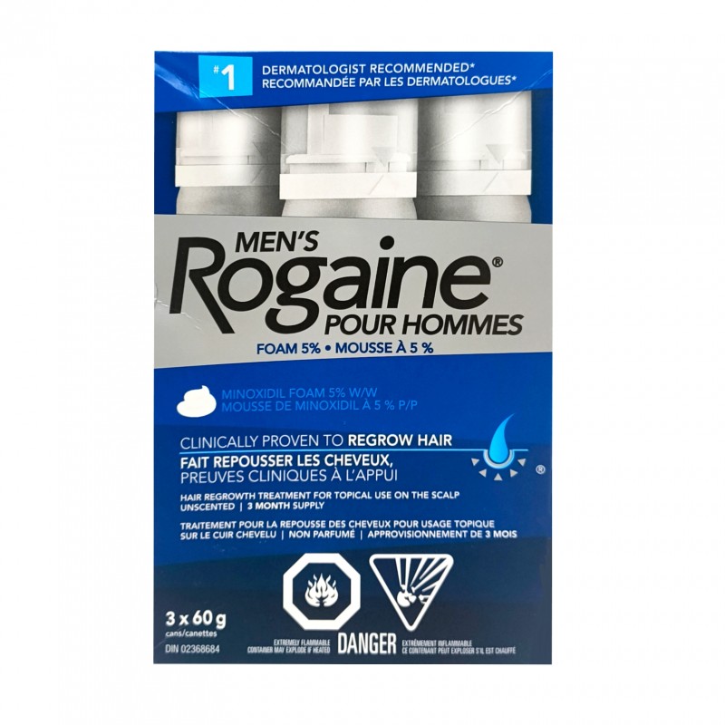 فوم ماینوکسیدیل رشد مجدد موي  5 درصد روگین (3 عددی)