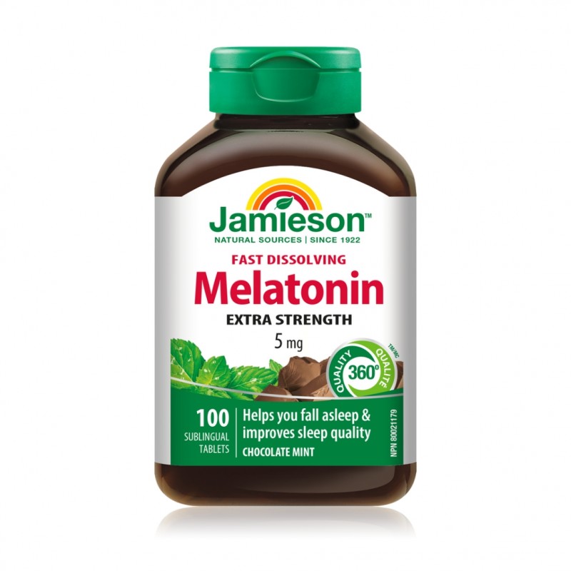 قرص ملاتونین Jamieson Melatonin 5mg Extra Strength جیمیسون (100 عددی)