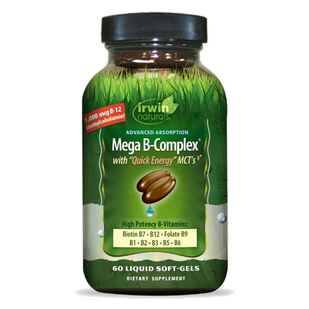 سافت ژل Advanced Absorption Mega B-Complex Irwin Naturals ایروین نچرالز (60 عددی)