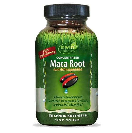 سافت ژل ماکا و آشواگاندا Maca Root and Ashwagandha Irwin Naturals ایروین نچرالز (60 عددی)