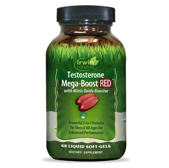 سافت ژل افزایش تستوسترون Testosterone Mega-Boost RED Irwin Naturals ایروین نچرالز (68 عددی)