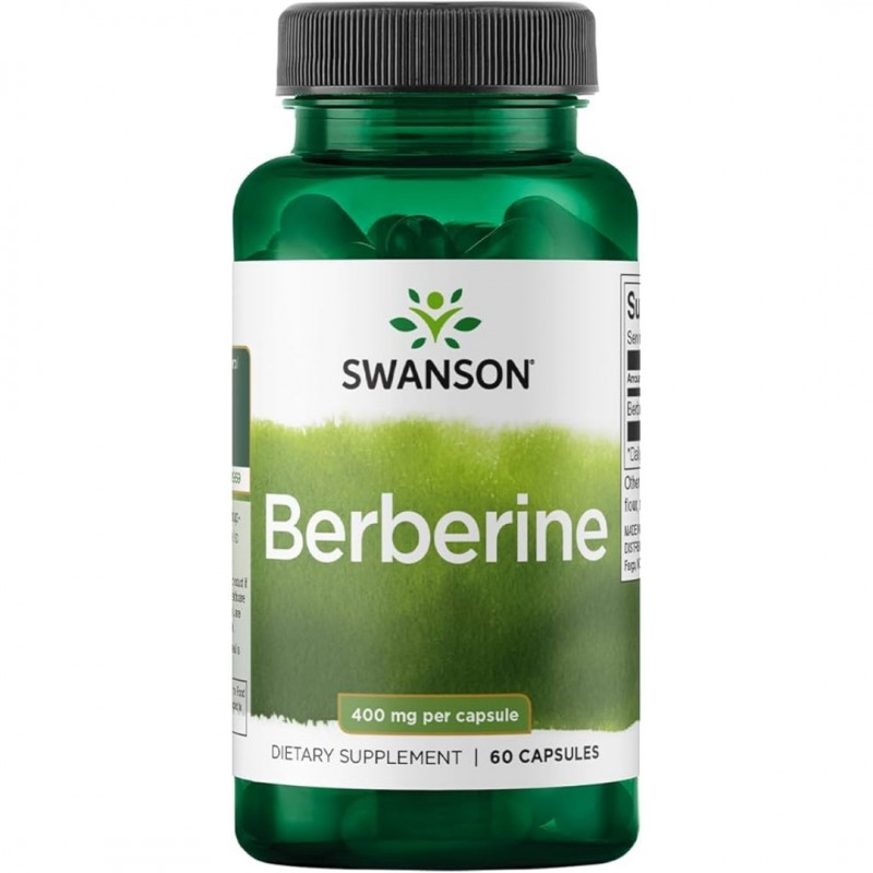 کپسول کاهش قند خون بربرین Swanson Berberine 400mg سوانسون (60 عددی)
