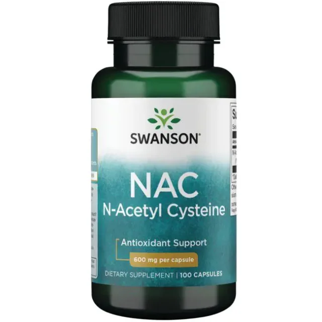 کپسول استیل سیستین Swanson NAC N-Acetyl-L-Cysteine 600mg سوانسون (100 عددی)