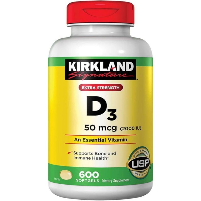 سافت ژل ویتامین Kirkland Vitamin D3 2000iu کرکلند (600 عددی)