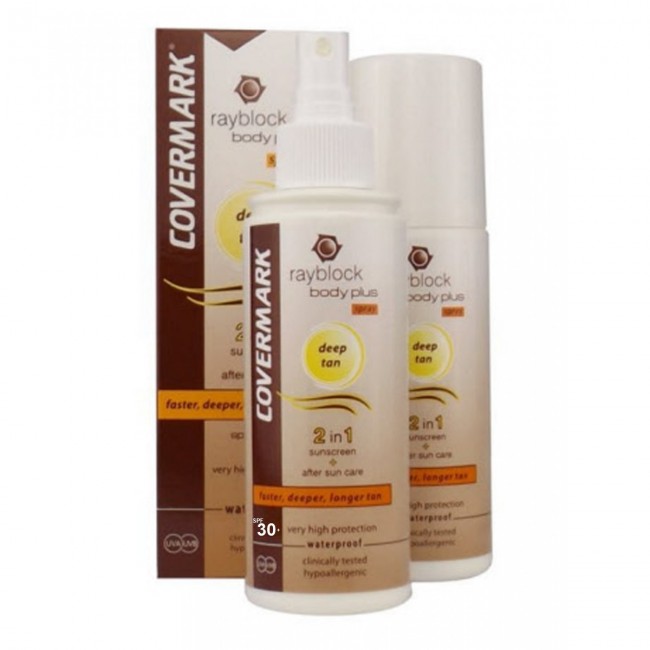 اسپری شیر و ضد آفتاب بدن ری بلاک کاورمارک (SPF30)