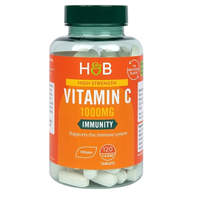 قرص جویدنی آهسته رهش ویتامین Holland & Barrett Vitamin C 1000mg هالند اند بارت (120 عددی)