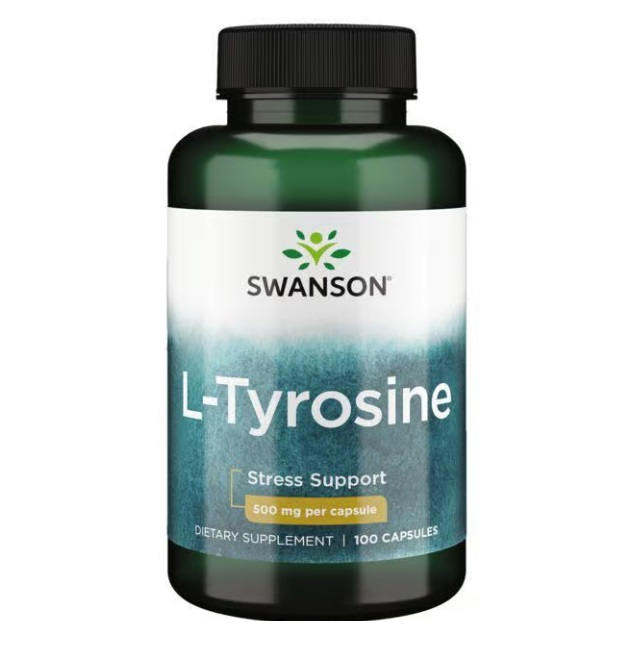 کپسول ضد استرس ال-تیروزین Swanson L-Tyrosine 500mg سوانسون (100 عددی)
