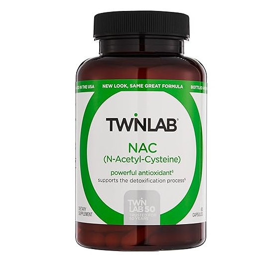 قرص استیل سیستین Twinlab NAC N-Acetyl-L-Cysteine 600mg (60 عددی)
