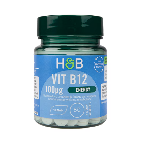 قرص ویتامین Holland & Barrett B12 100ug هالند اند بارت (60 عددی)