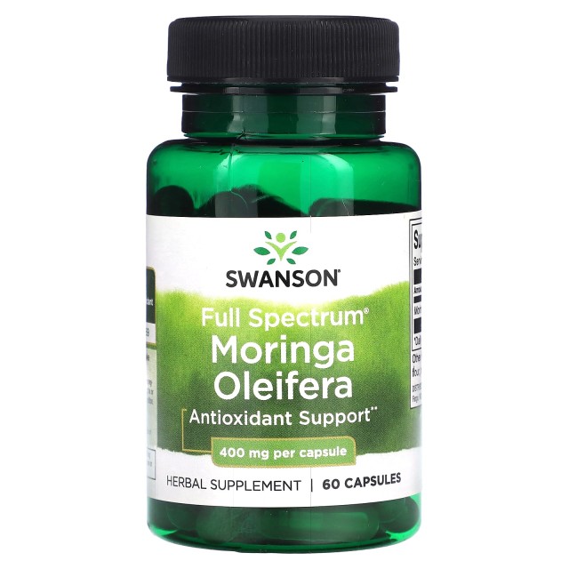 کپسول برگ مورینگا Swanson Moringa Oleifera 400mg سوانسون (60 عددی)