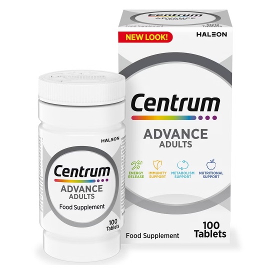 مولتی ویتامین سنتروم بالای 18 سال Centrum Advance Adults (100 عددی)