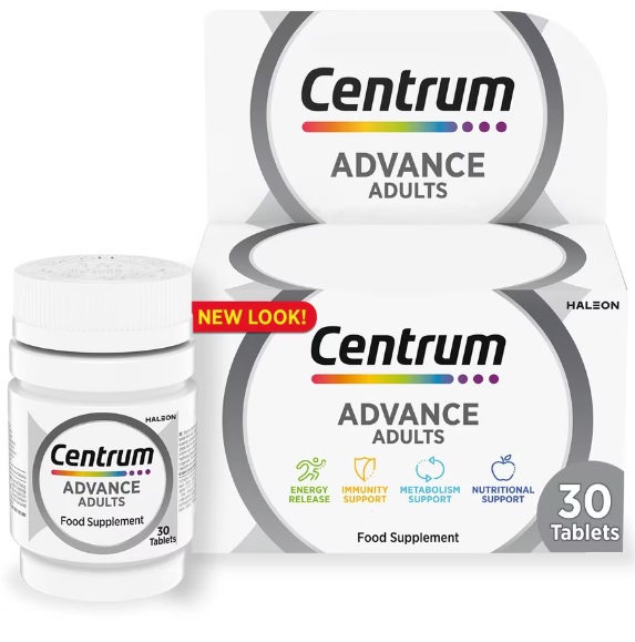 مولتی ویتامین سنتروم بالای 18 سال Centrum Advance Adults (30 عددی)