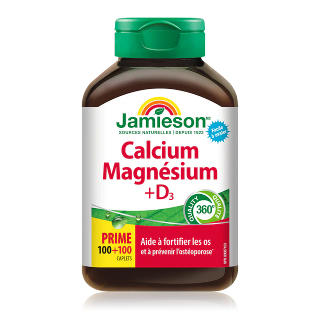 قرص کلسیم منیزیم Jamieson Calcium Magnesium + D3 جیمیسون  (200 عددی)
