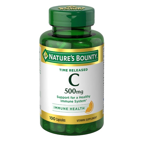 کپسول آهسته رهش ویتامین Nature's Bounty Vitamin C 500mg نیچرز بونتی (100 عددی)