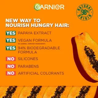 شامپو پاپایا ترمیم و احیا کننده موی گارنیر Garnier Papaya Shampoo (350 میل)