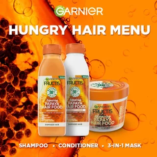 شامپو پاپایا ترمیم و احیا کننده موی گارنیر Garnier Papaya Shampoo (350 میل)