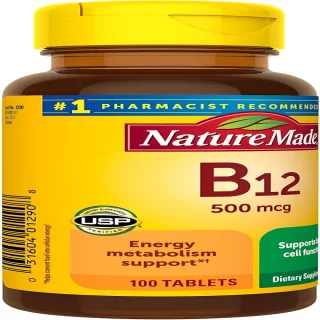 قرص ویتامین B12 500mcg نیچرمید Nature Made (100 عددی)