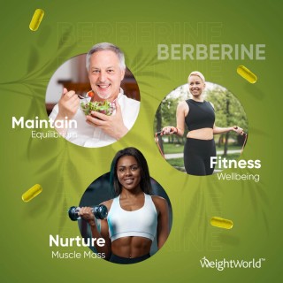 کپسول لاغری کاهش قند خون Weightworld Berberine 500mg (120 عددی)