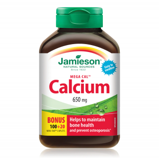 قرص کلسیم Jamieson Mega Calcium 650mgجیمیسون  (120 عددی)