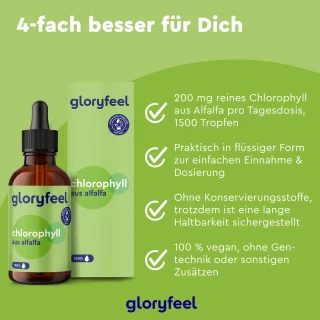 کلروفیل مایع Gloryfeel Chlorophyll (50 میل)